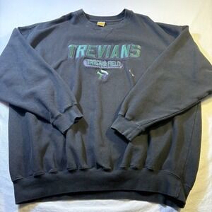 Trevian Track Field Sweatshirt 3XL Black Long Sleeve Crewneck Athleisure